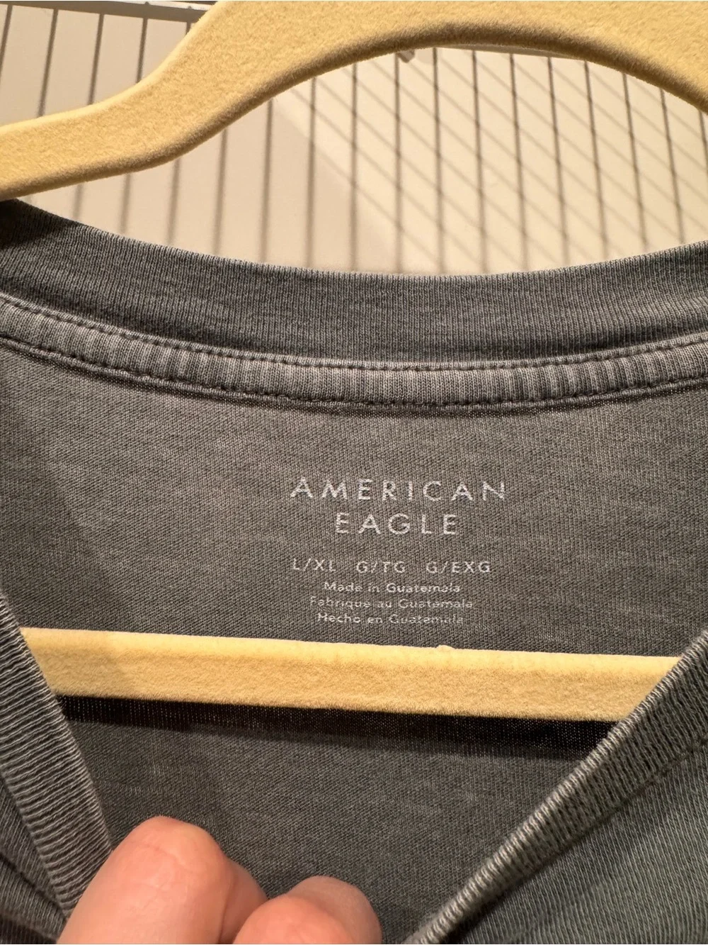 American Eagle Charcoal Gray Crewneck Tee - Picture 3 of 3